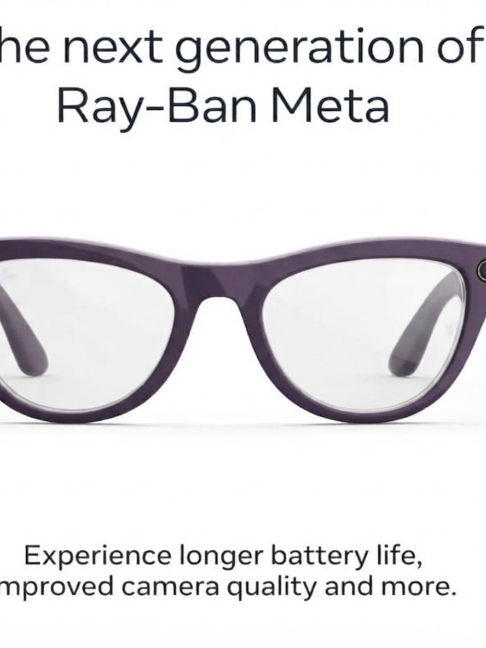 NEW Meta Ray-Ban Skyler Gen 2 Smart AI Glasses - Shiny Mystic Violet ($400)